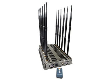 12 puissance élevée de brouilleur de signal de téléphone portable des antennes 80m 4G 5G